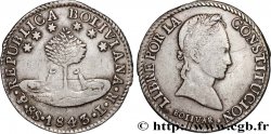 BOLIVIA 8 Soles Simon Bolivar 1843 Potosi
