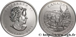 SILVER INVESTMENT 1 Oz - 5 Dollars Proof Elisabeth II / Antilocapre 2013