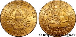 OR, PALLADIUM ET PLATINE INVESTISSEMENT 1000 Schilling or, millénaire de la Maison de Babenberg 1976 Vienne