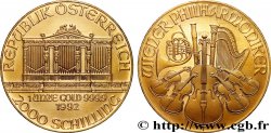 OR, PALLADIUM ET PLATINE INVESTISSEMENT 1 Oz - 2000 Schilling LE PHILARMONIQUE DE VIENNE 1992 Vienne