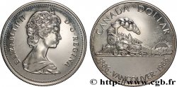 CANADA 1 Dollar Elisabeth II / Train à vapeur, Vancouver 1986