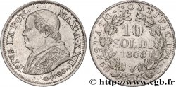 VATICAN ET ÉTATS PONTIFICAUX 10 Soldi (50 Centesimi) Pie IX an XXII 1868 Rome