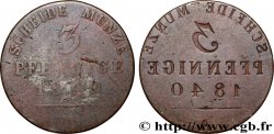 GERMANY - PRUSSIA 3 Pfenninge, frappe incuse 1840 Berlin