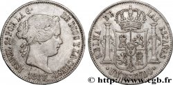 ESPAGNE 1 Escudo Isabelle II / écu couronné 1867 Madrid
