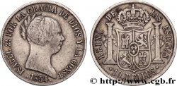 ESPAGNE - ROYAUME D ESPAGNE - ISABELLE II 10 Reales 1854 Barcelone