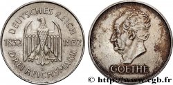 ALLEMAGNE 3 Reichsmark aigle héraldique / Goethe 1932 Hambourg