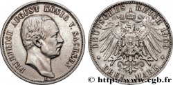 GERMANY - SAXONY 3 Mark Frédéric Auguste roi de Saxe 1909 Muldenhütten - E