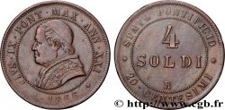 VATICAN ET ÉTATS PONTIFICAUX 4 Soldi Pie IX an XXI 1866 Rome