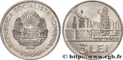 ROUMANIE 3 Lei emblème / raffinerie de pétrole 1966 Bucarest