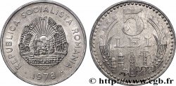 RUMÄNIEN 5 Lei emblème / industries 1966 Bucarest