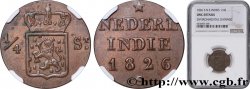 NETHERLANDS INDIES 1/4 Stuiver aux armes d’Utrecht pour Sumatra 1826 Utrecht