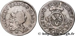 GERMANY - BADEN 10 Kreuzers Charles Frédérick 1772 Durlach