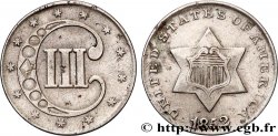 ÉTATS-UNIS D AMÉRIQUE 3 Cents 1852 Philadelphie