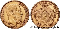 OR, PALLADIUM ET PLATINE INVESTISSEMENT 20 Francs Léopold II 1877 Bruxelles