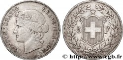 SUIZA 5 Francs Helvetia 1892 Berne