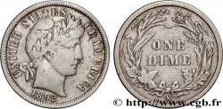 ÉTATS-UNIS D AMÉRIQUE 1 Dime Barber 1892 San Francisco