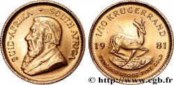 GOLD, PALLADIUM & PLATINUM INVESTMENT 1/10 Oz - 1/10 Krugerrand 1981 Prétoria