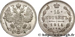 RUSSIE 15 Kopecks aigle bicéphale 1914 Saint-Petersbourg