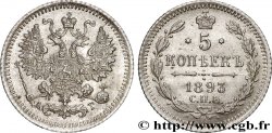 RUSSIE 5 Kopecks 1893 Saint-Petersbourg