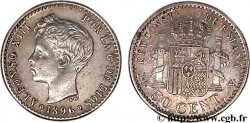 ESPAÑA 50 Centimos Alphonse XIII 1896 Madrid