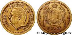 MONACO - PRINCIPALITY OF MONACO - LOUIS II Essai 1 Franc en cupro-aluminium  (1943) Paris MS