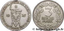 ALLEMAGNE 3 Reichsmark millénaire de la Rhénanie 1925 Berlin