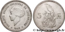 LUXEMBOURG 5 Francs Grande-Duchesse Charlotte 1929