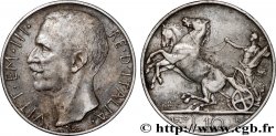 ITALY - VICTOR EMMANUEL III 10 Lire char antique 1929 Rome