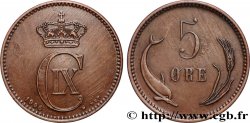 DENMARK 5 Ore Christian IX 1906 Copenhague
