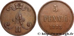 FINLANDIA 5 Pennia Tsar Alexandre III 1873