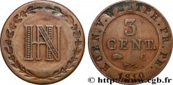 ALLEMAGNE - ROYAUME DE WESTPHALIE - JÉRÔME NAPOLÉON 3 Centimes 1810 Cassel
