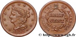 ÉTATS-UNIS D AMÉRIQUE Half (1/2) Cent ‘Braided hair’ 1853 Philadelphie