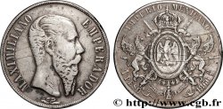 MEXIQUE 1 Peso Empereur Maximilien 1866 Mexico