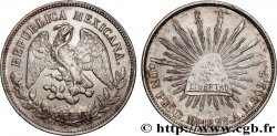 MEXIQUE 1 Peso aigle / bonnet phrygien et rayons 1898 Mexico