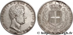 ITALIE - ROYAUME DE SARDAIGNE 5 Lire Charles Albert 1844 Gênes