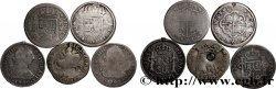 LOTS Lot de 5 pièces (4 x 2 reales + 6 stuivers contremarqué) Années diverses Atelier Divers