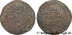 PAYS-BAS ESPAGNOLS - COMTÉ DE FLANDRE - PHILIPPE IV 1 Liard 1654 Bruges