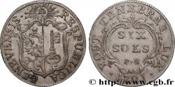 SUISSE - RÉPUBLIQUE DE GENÈVE 6 Sols Deniers République de Genève monnayage réformé de 1795-1798 1795