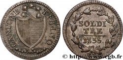 SUISSE - CANTON DU TESSIN 3 Soldi 1835