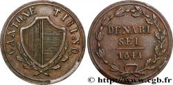 SUISSE - CANTON DU TESSIN 6 Denari 1841