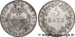 SUISSE - CANTON DE VAUD 5 Batzen 1812