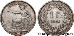 SUISSE - CONFÉDÉRATION HELVÉTIQUE 1 Franc Helvetia assise 1850 Paris
