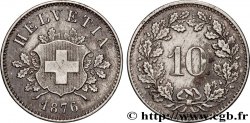 SUISSE 10 Centimes (Rappen) croix suisse 1876 Berne - B