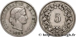 SUISSE 5 Centimes (Rappen) 1889 Berne