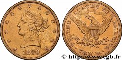OR, PALLADIUM ET PLATINE INVESTISSEMENT 10 Dollars Liberty 1880 Philadelphie