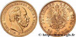 OR, PALLADIUM ET PLATINE INVESTISSEMENT 20 Mark royaume de Prusse Guillaume Ier, 2e type 1884 Berlin