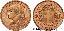 OR, PALLADIUM ET PLATINE INVESTISSEMENT 20 Francs Vreneli 1935 Berne