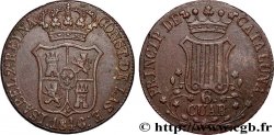 ESPAGNE - CATALOGNE 6 Quartos Isabelle II (fleurs à sept pétales) 1846 Catalogne