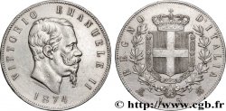 ITALIE 5 Lire Victor Emmanuel II 1874 Milan