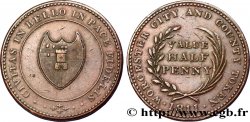 REINO UNIDO (TOKENS) 1/2 Penny Worcester (Worcestershire) armes de la ville 1814